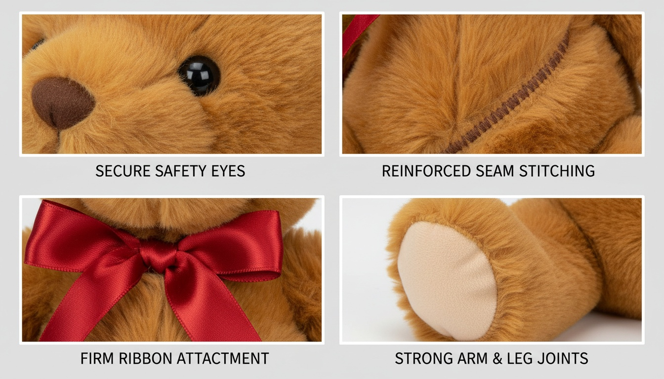 Qualitätsmerkmale Riesen Teddy - Verarbeitung Details