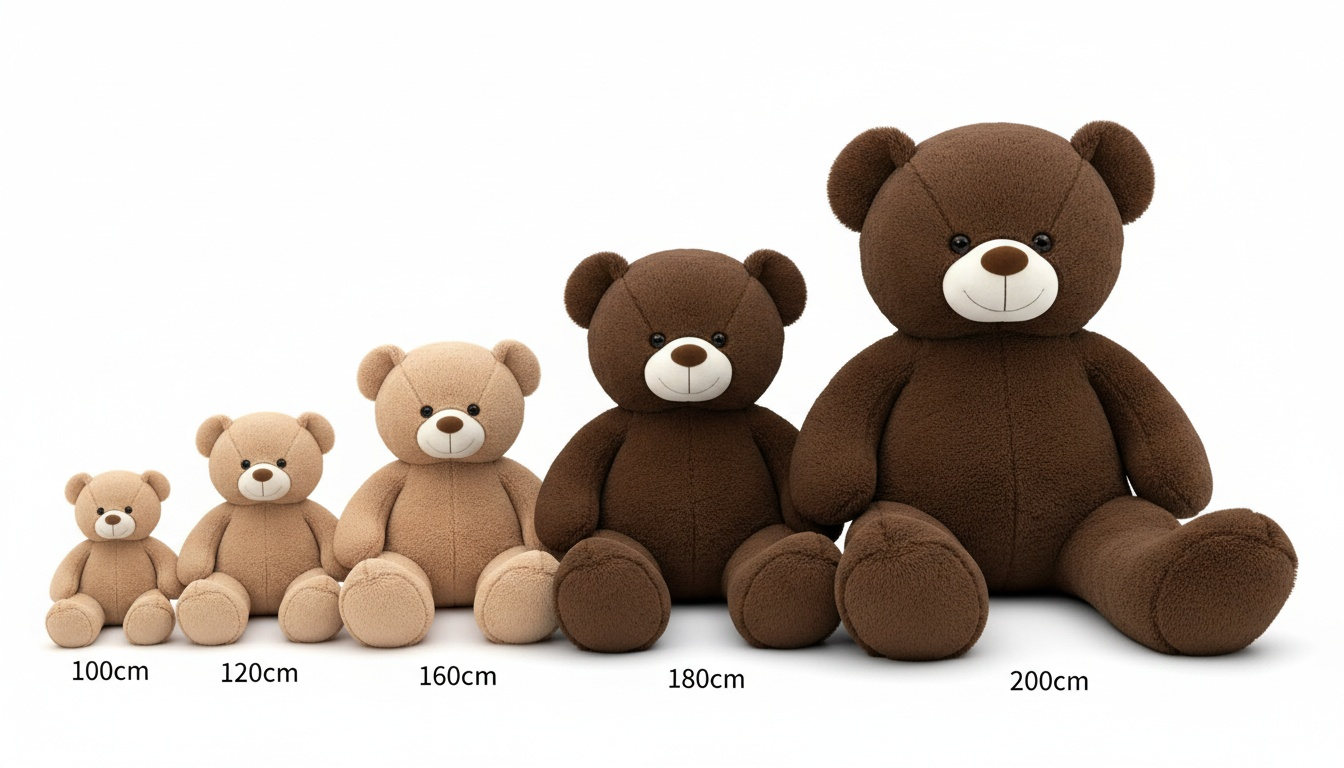 Größenvergleich XXL Riesen Teddy von 100cm bis 200cm